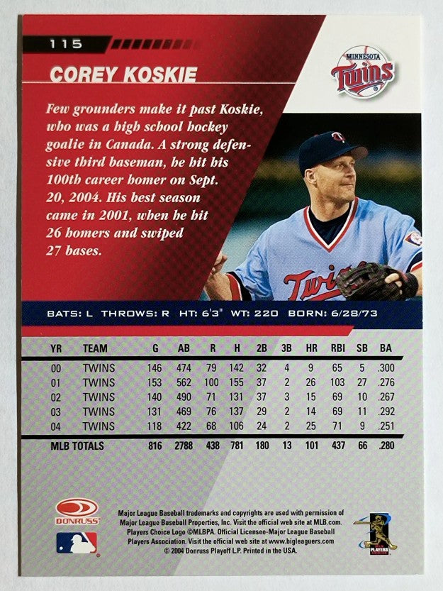 2005 Leaf #115 Corey Koskie