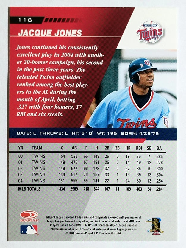 2005 Leaf #116 Jacque Jones