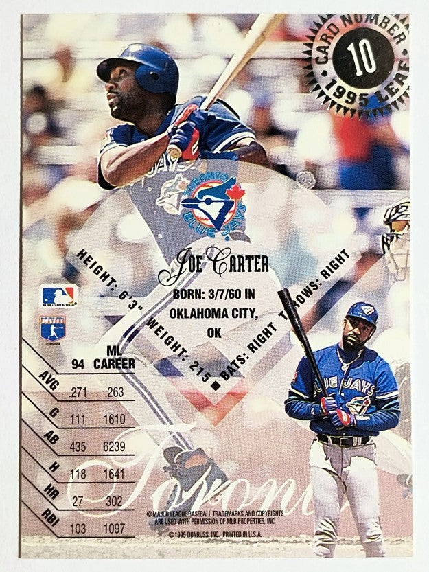 1995 Leaf #10 Joe Carter