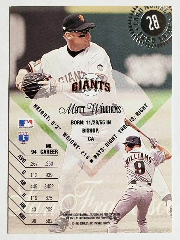 1995 Leaf #28 Matt Williams
