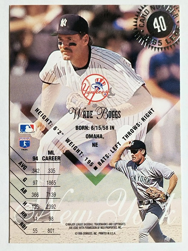 1995 Leaf #40 Wade Boggs