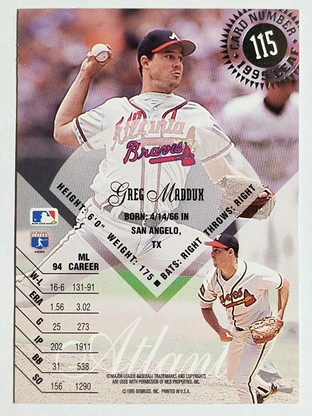 1995 Leaf #115 Greg Maddux