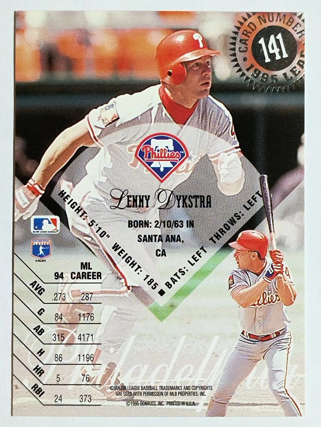 1995 Leaf #141 Lenny Dykstra