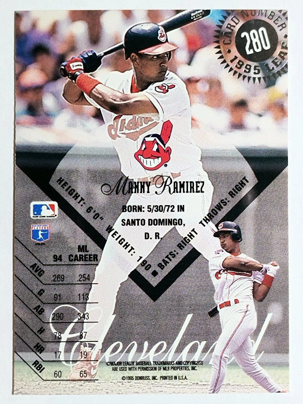 1995 Leaf #280 Manny Ramirez