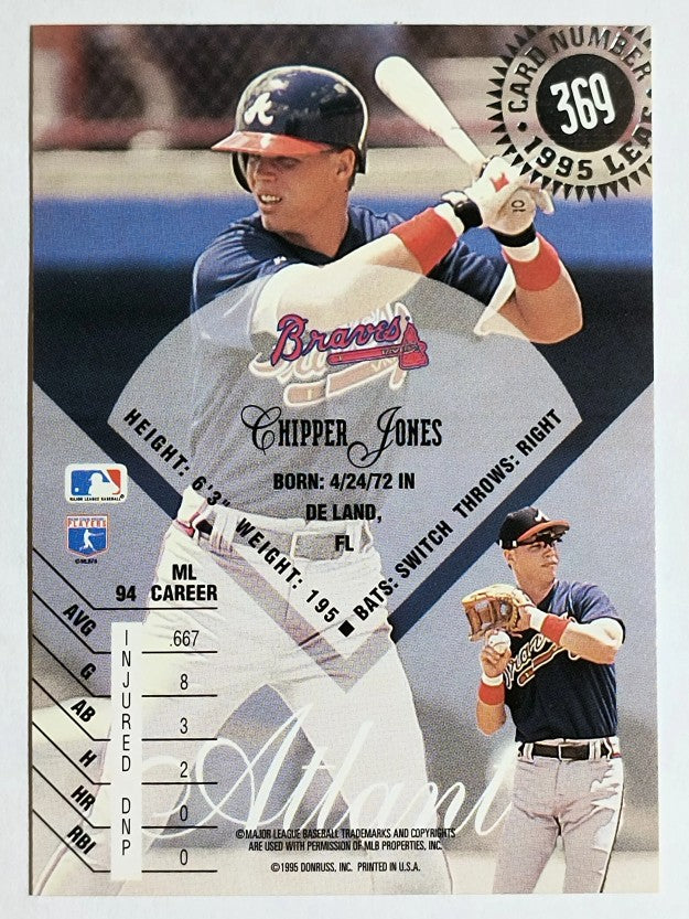 1995 Leaf #369 Chipper Jones