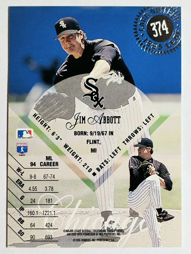 1995 Leaf #374 Jim Abbott
