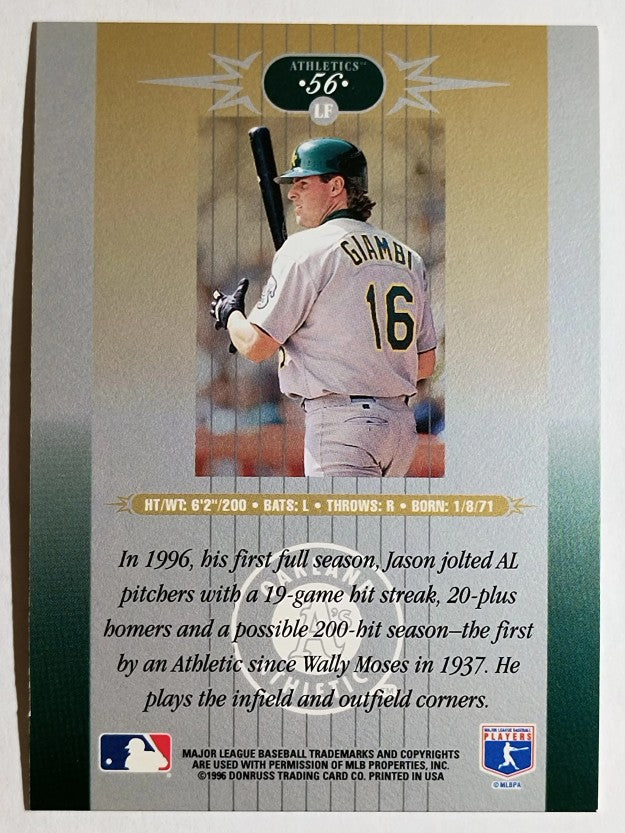 1996 Leaf Limited #56 Jason Giambi