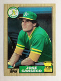 1987 Topps #620 Jose Canseco