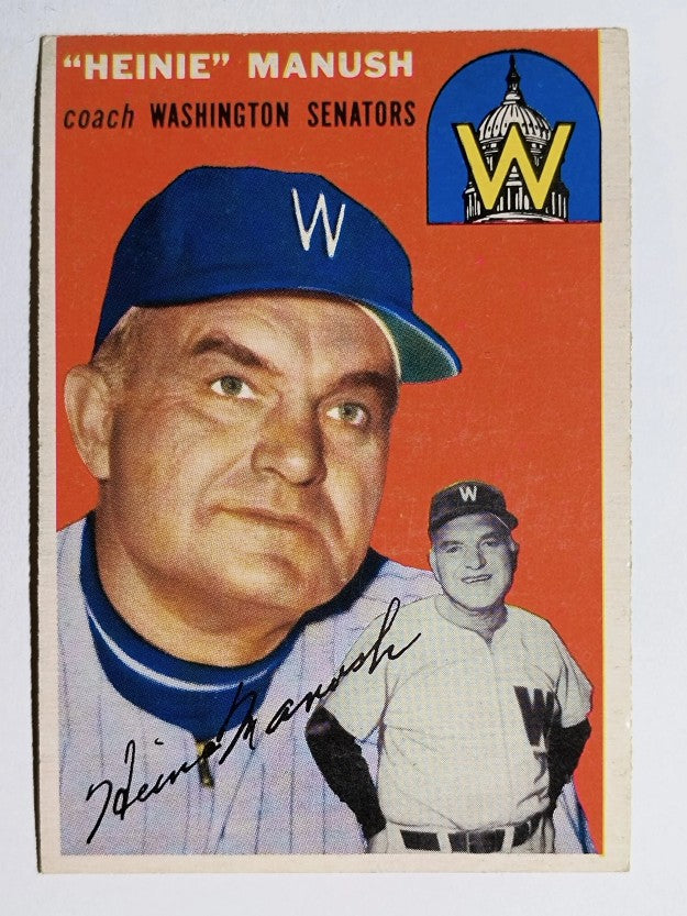 1954 Topps #187 Heinie Manush CO (EXMT)