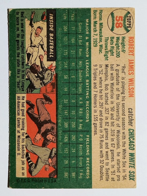 1954 Topps #222 Bill Wilson RC (EX)