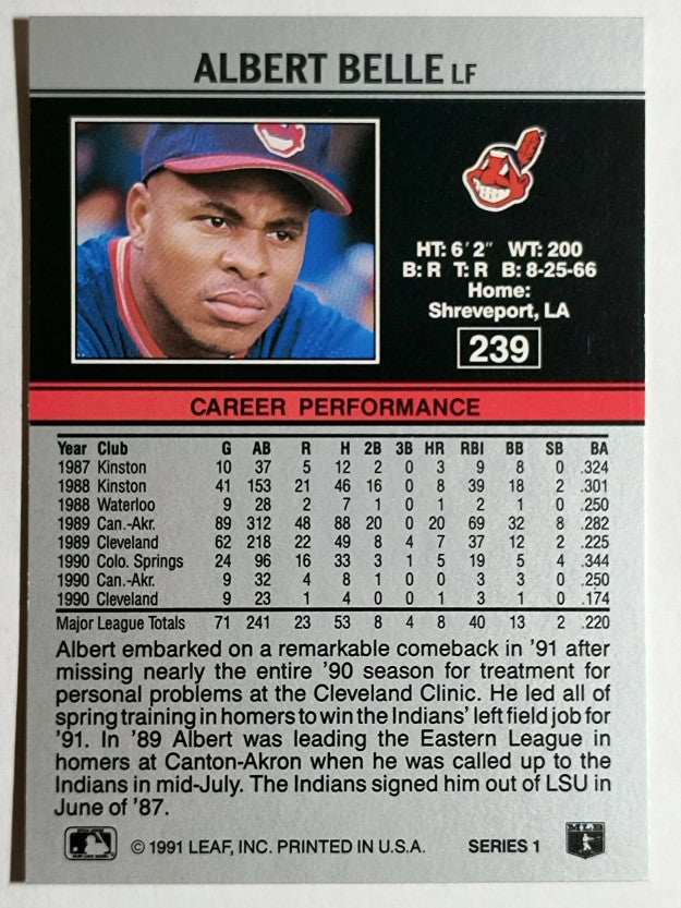1991 Leaf #239 Albert Belle