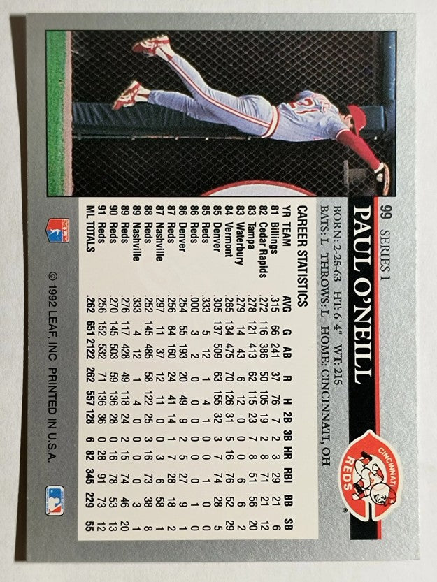 1992 Leaf #99 Paul O'Neill