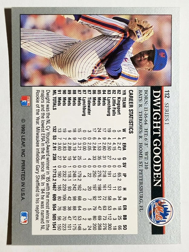 1992 Leaf #112 Dwight Gooden