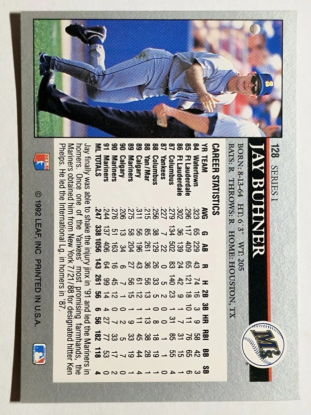 1992 Leaf #128 Jay Buhner