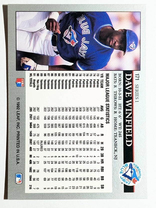 1992 Leaf #171 Dave Winfield