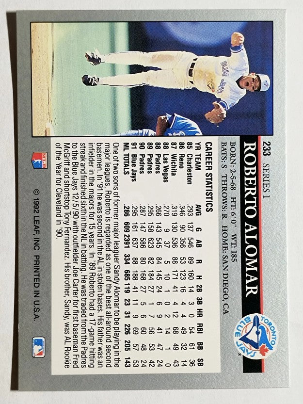 1992 Leaf #233 Roberto Alomar