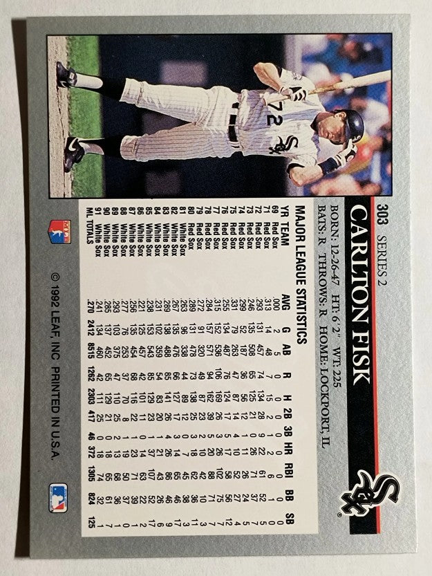 1992 Leaf #303 Carlton Fisk
