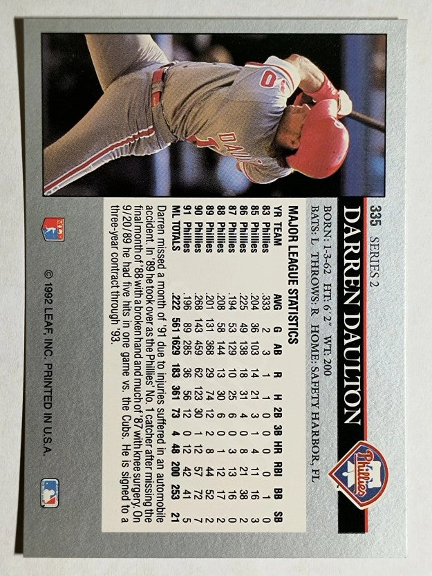 1992 Leaf #335 Darren Daulton