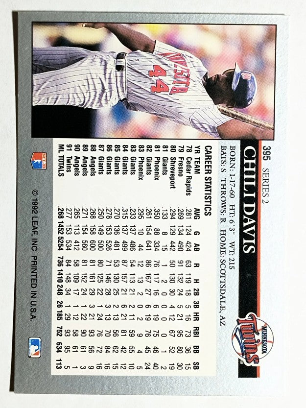 1992 Leaf #395 Chili Davis