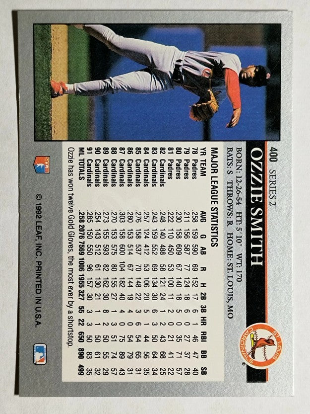 1992 Leaf #400 Ozzie Smith
