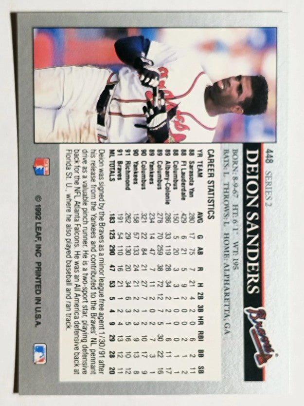 1992 Leaf #448 Deion Sanders