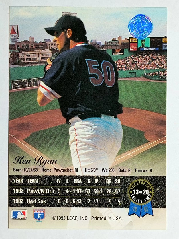 1993 Leaf Gold Rookies #R13 Ken Ryan