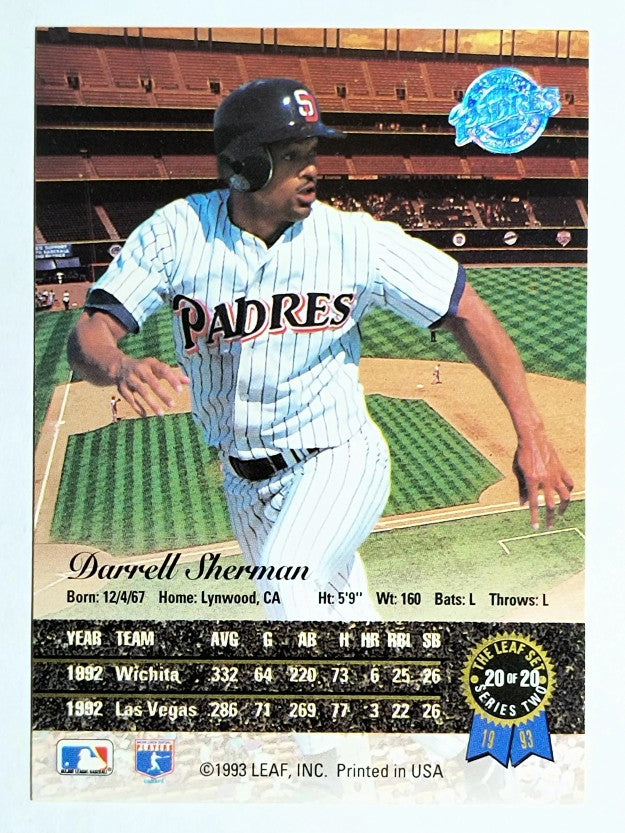 1993 Leaf Gold Rookies #R20 Darrell Sherman