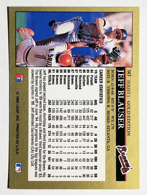 1992 Leaf Black Gold #147 Jeff Blauser