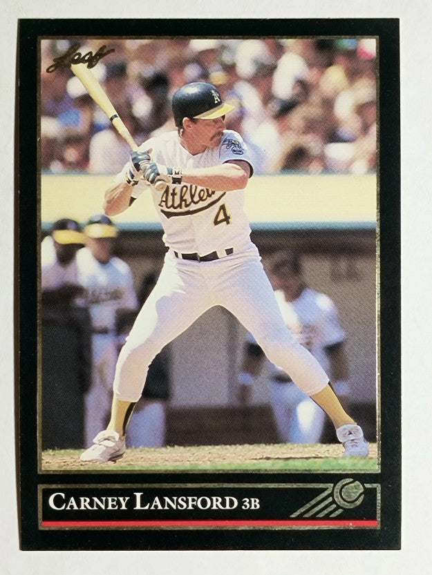 1992 Leaf Black Gold #148 Carney Lansford