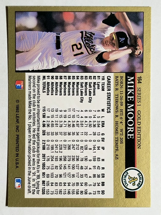 1992 Leaf Black Gold #164 Mike Moore