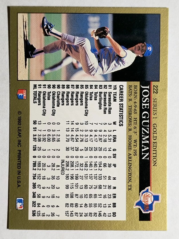 1992 Leaf Black Gold #222 Jose Guzman
