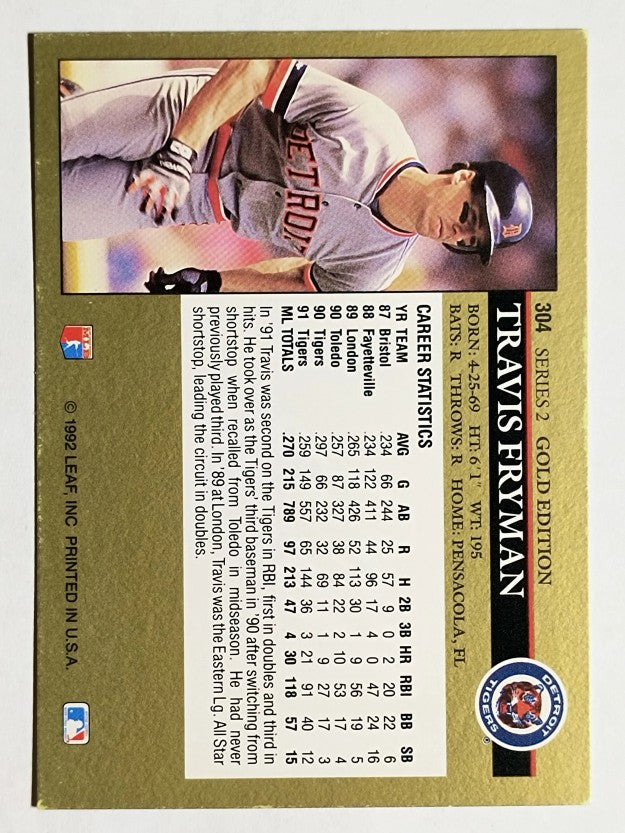 1992 Leaf Black Gold #304 Travis Fryman