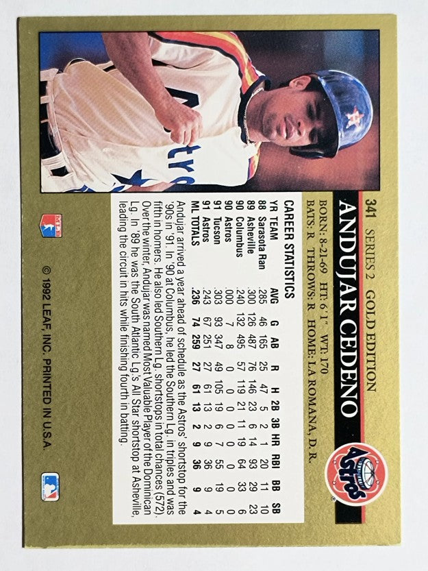 1992 Leaf Black Gold #341 Andujar Cedeno