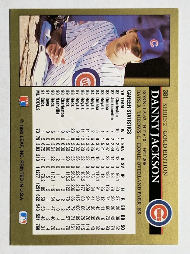 1992 Leaf Black Gold #381 Danny Jackson