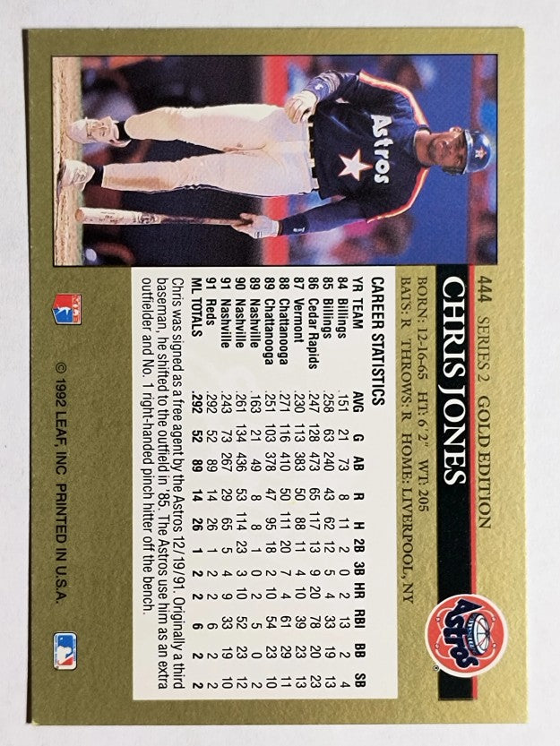 1992 Leaf Black Gold #444 Chris Jones