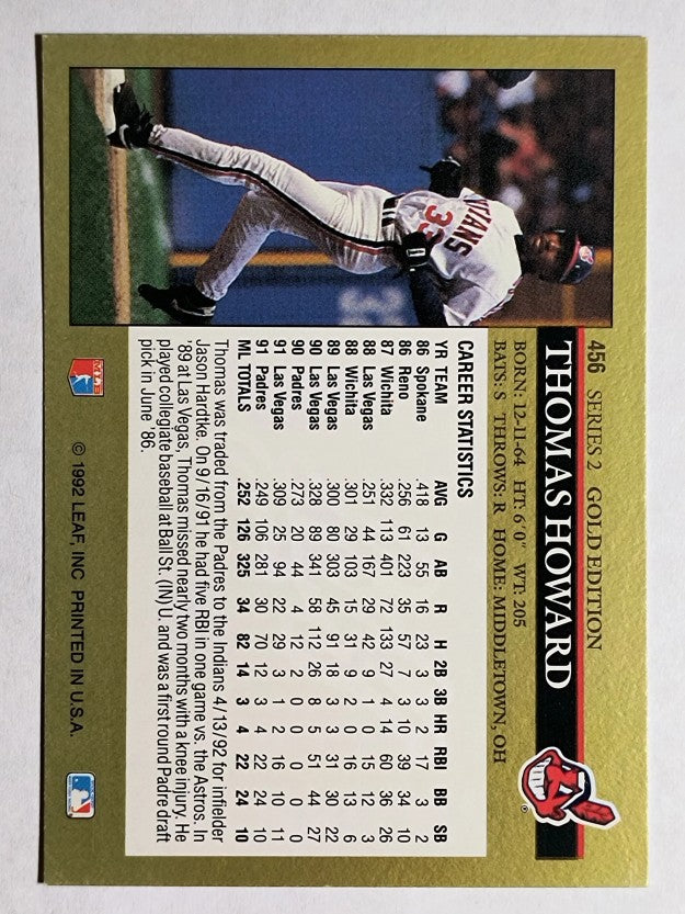 1992 Leaf Black Gold #456 Thomas Howard