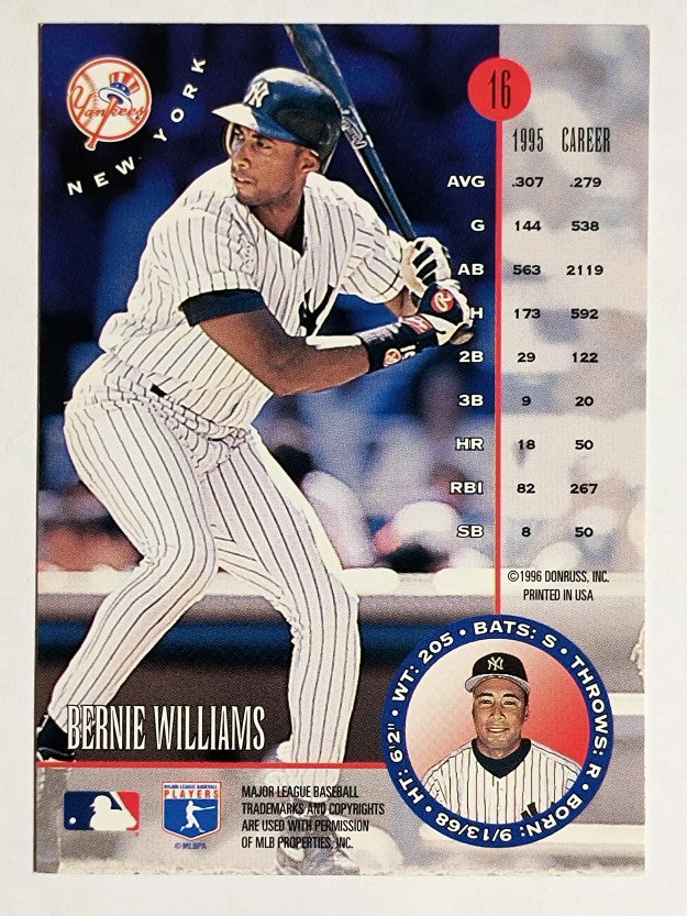 1996 Leaf #16 Bernie Williams