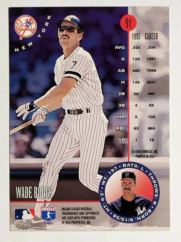 1996 Leaf #91 Wade Boggs