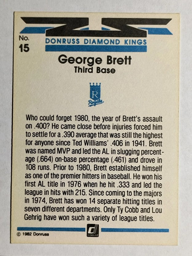 1982 Donruss #15 George Brett DK