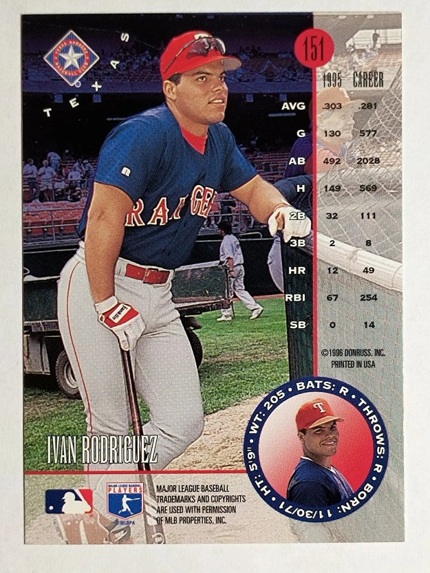 1996 Leaf #151 Ivan Rodriguez