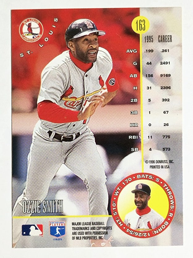 1996 Leaf #163 Ozzie Smith