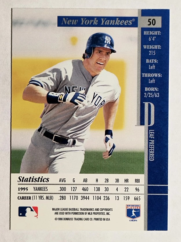 1996 Leaf Preferred #50 Paul O'Neill