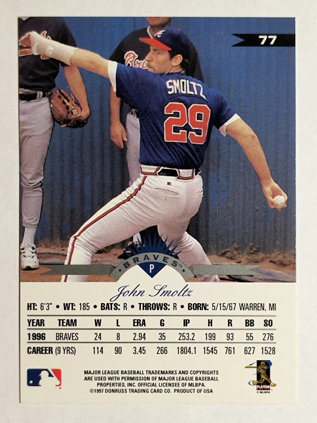 1997 Leaf #77 John Smoltz