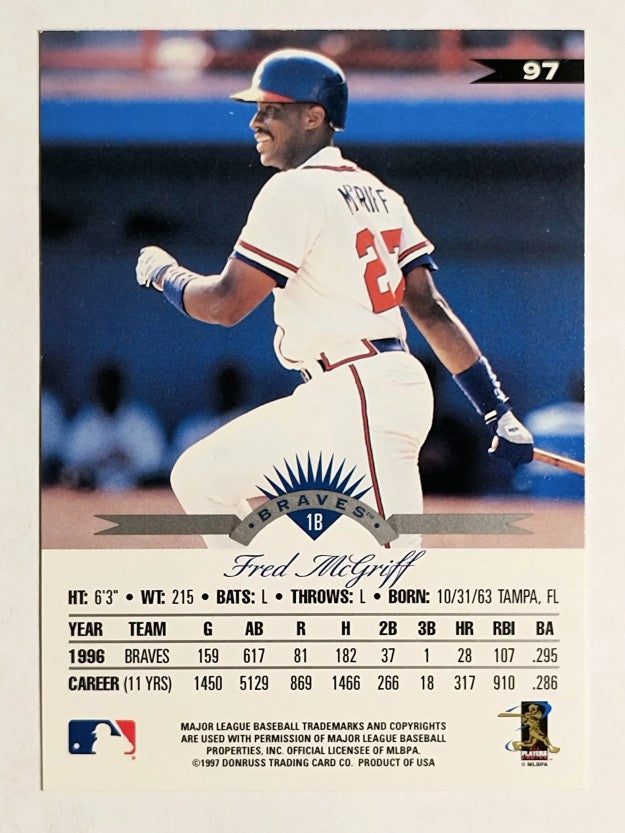 1997 Leaf #97 Fred McGriff