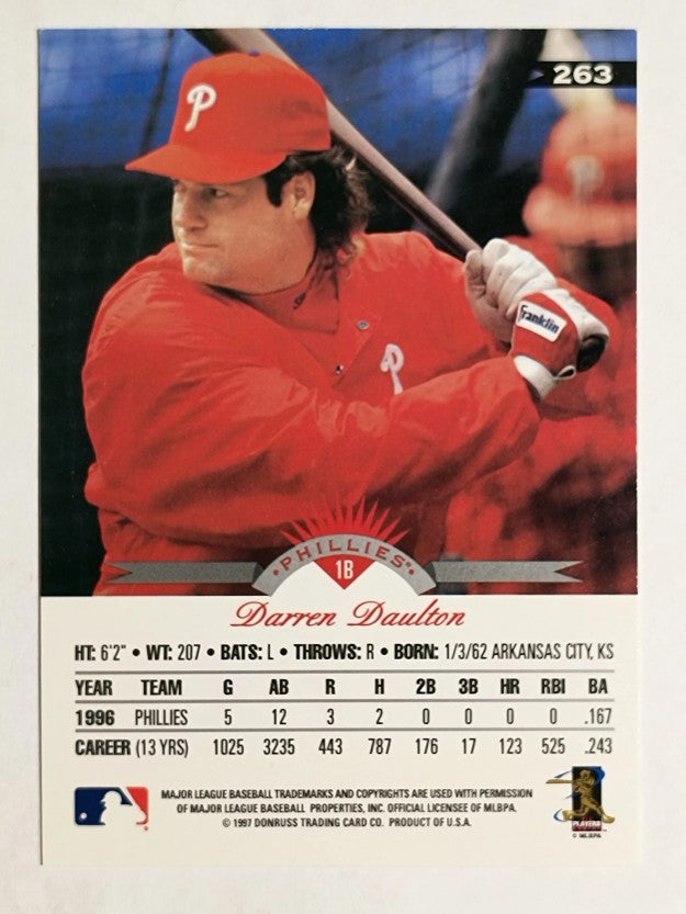 1997 Leaf #263 Darren Daulton
