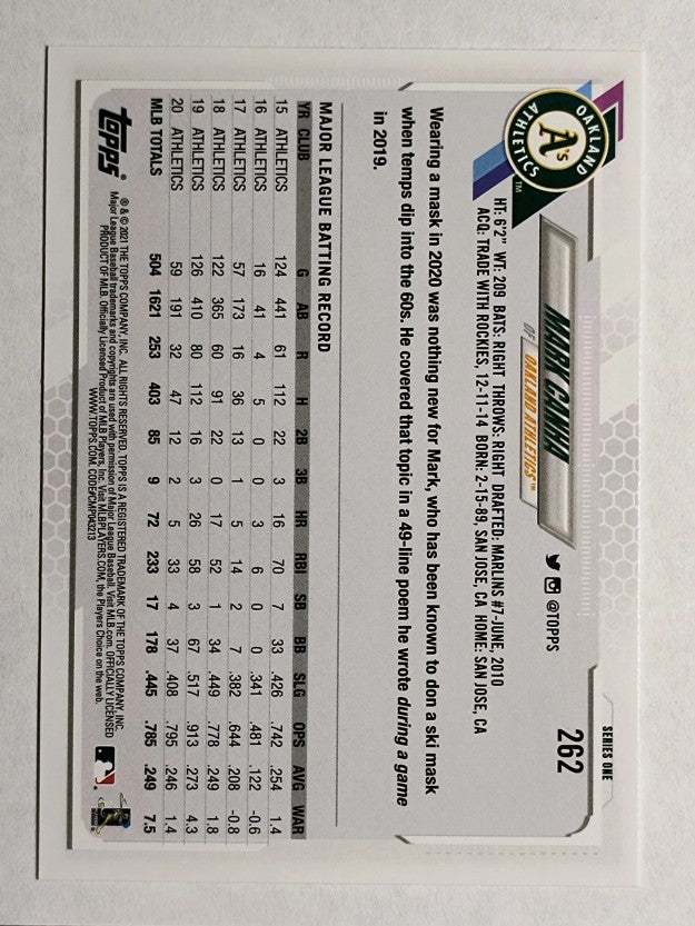 2021 Topps #262 Mark Canha