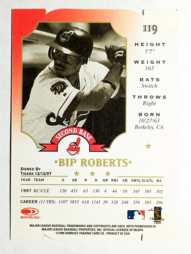 1998 Leaf Fractal Matrix Die Cuts #119 Bip Roberts BX (EXMT)