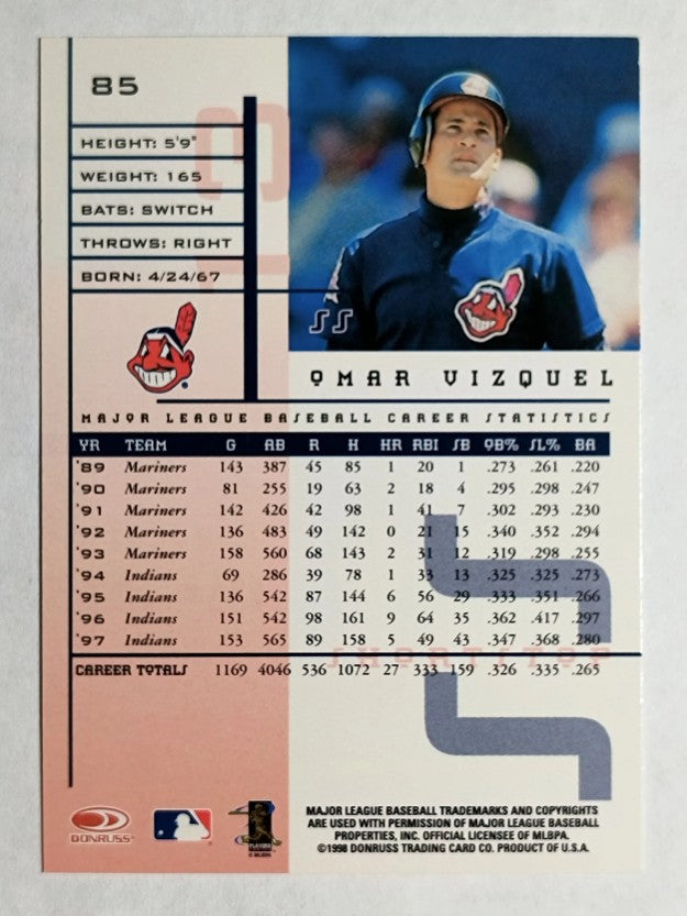 1998 Leaf Rookies and Stars #85 Omar Vizquel