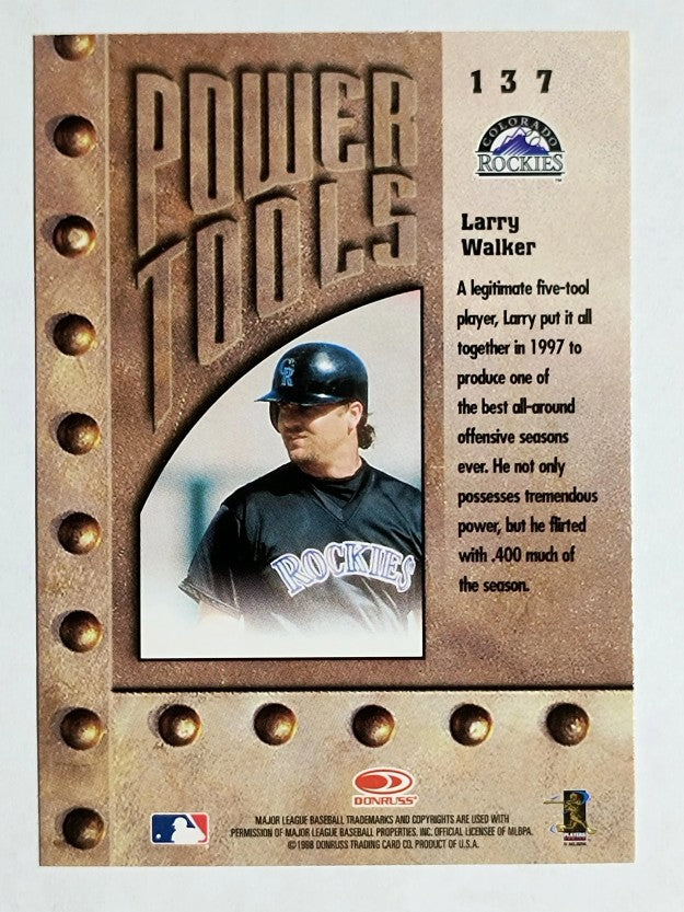 1998 Leaf Rookies and Stars #137 Larry Walker PT SP