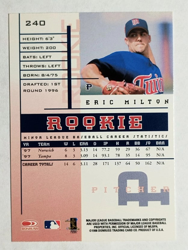 1998 Leaf Rookies and Stars #240 Eric Milton